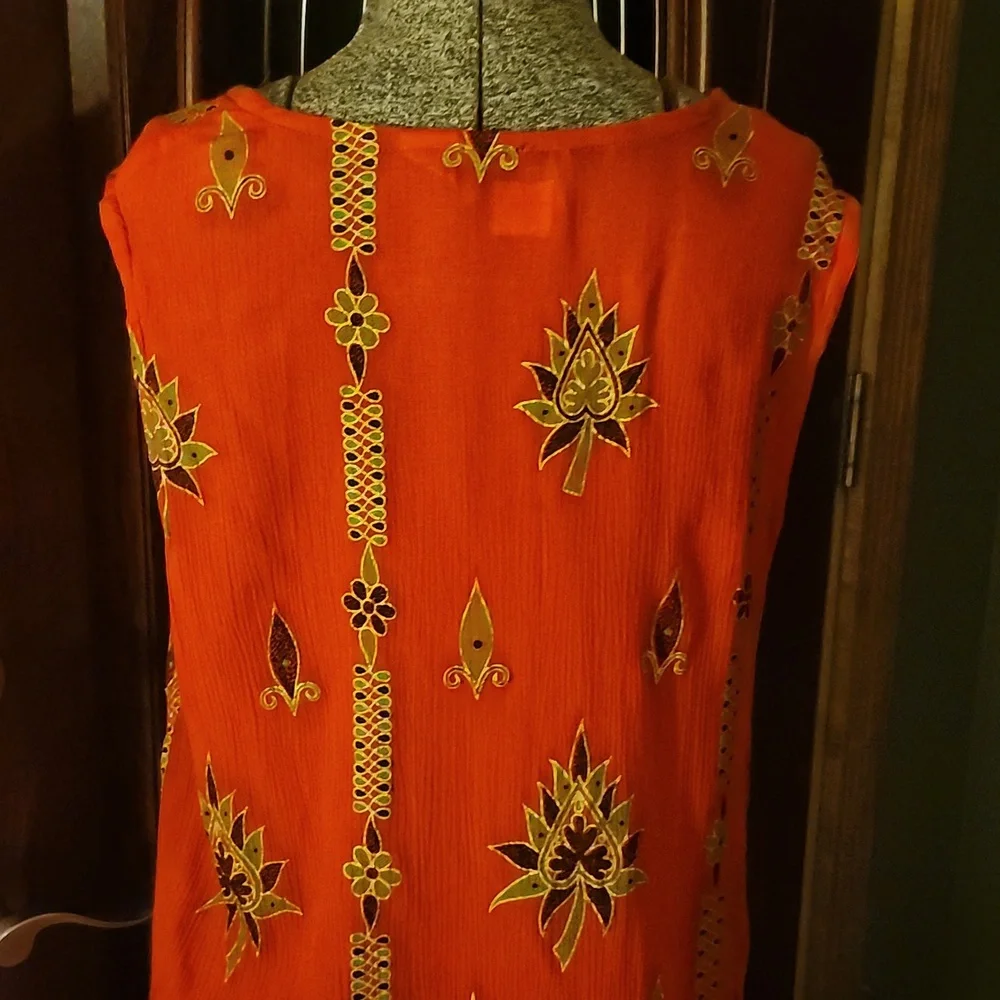 BELMA  NY Sleeveless  Floral Design Top Large - Picture 8 of 16